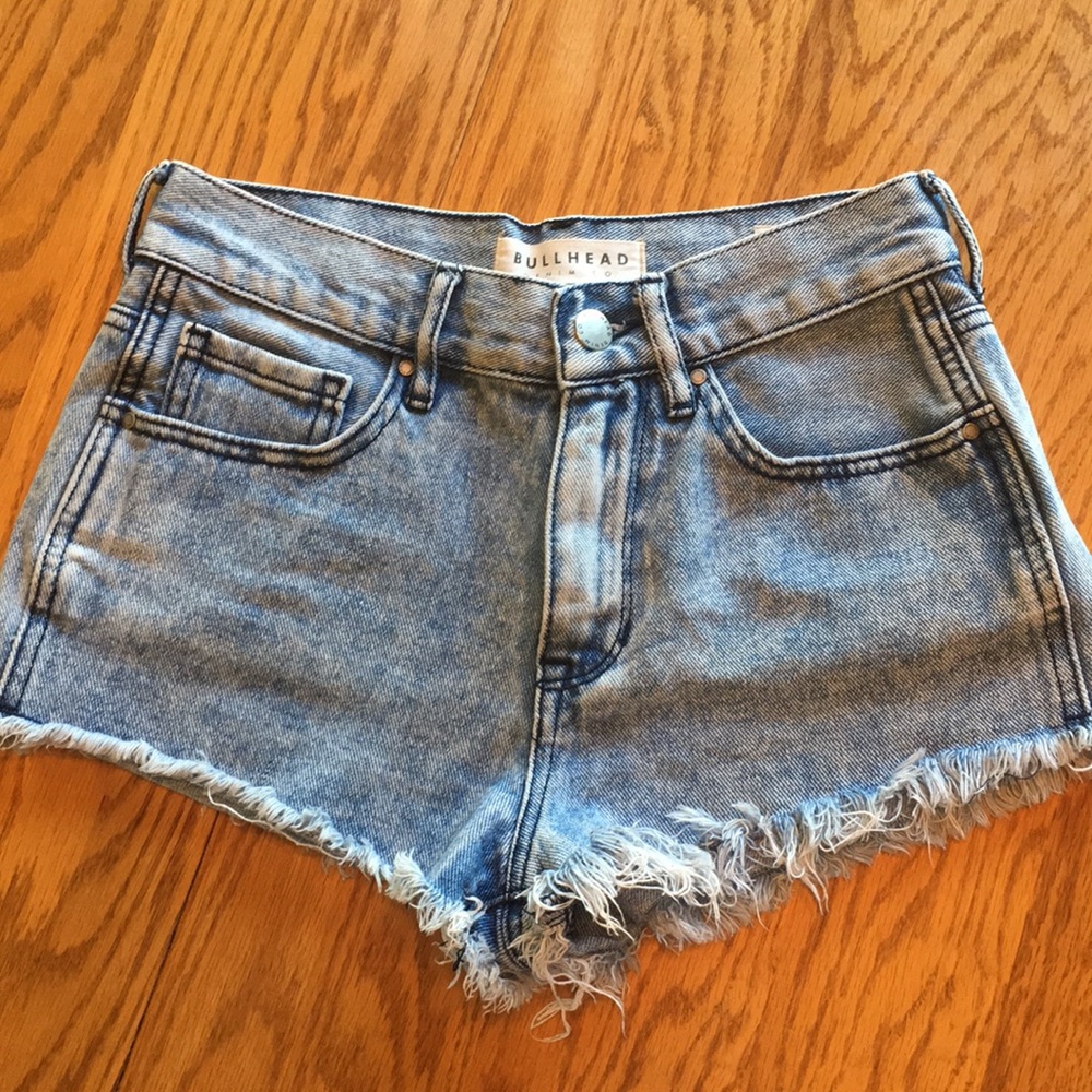 Denim cutoff shorts